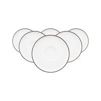 KOMBIUNTERTASSEN Sento Home Pure Lines Chocolate Brown ø 16,2 cm 6er Set - Dunkelbraun, Keramik (16.2cm) - Seltmann Weiden