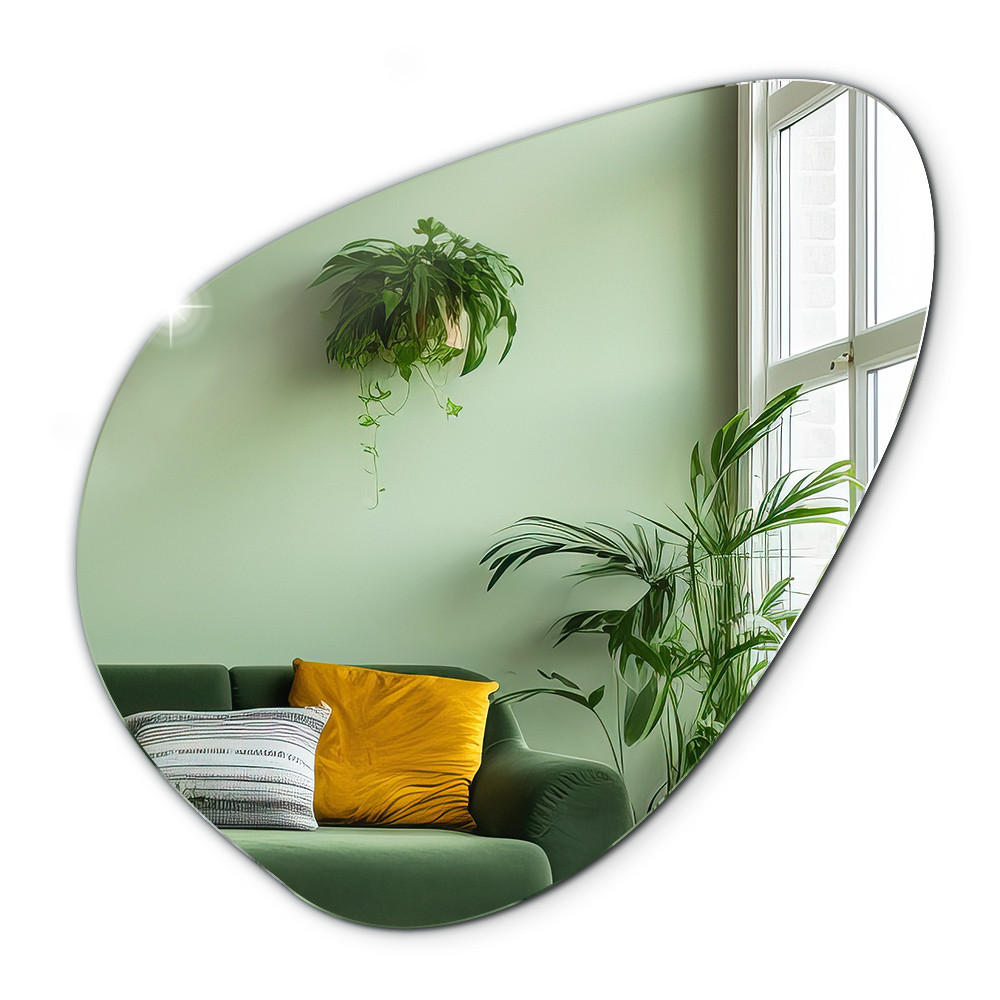 SPIEGEL 77 cm x 76 cm Organisch - Blaugrau, Glas (77.3/76.6/0.4cm) - TULUP