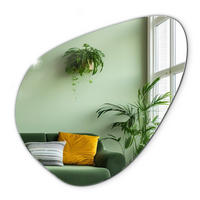 SPIEGEL 48 cm x 48 cm cm Organisch - Blaugrau, Glas (48.3/47.9/0.4cm) - TULUP