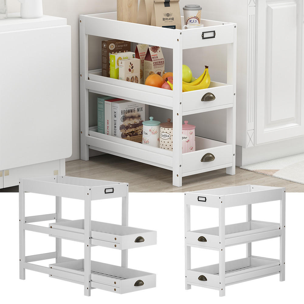 AUFBEWAHRUNGSREGAL Legum Weiß 33 x 66 cm mit 3 Ablagen - Weiß, Holzwerkstoff (33/66/66cm) - Vicco