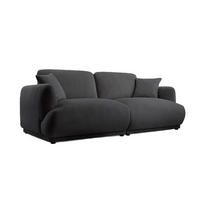 2-SITZER-SOFA Locco Graphit, Zweisitzer Sofa - Graphitfarben, Holzwerkstoff (206/83/102cm) - Bettso