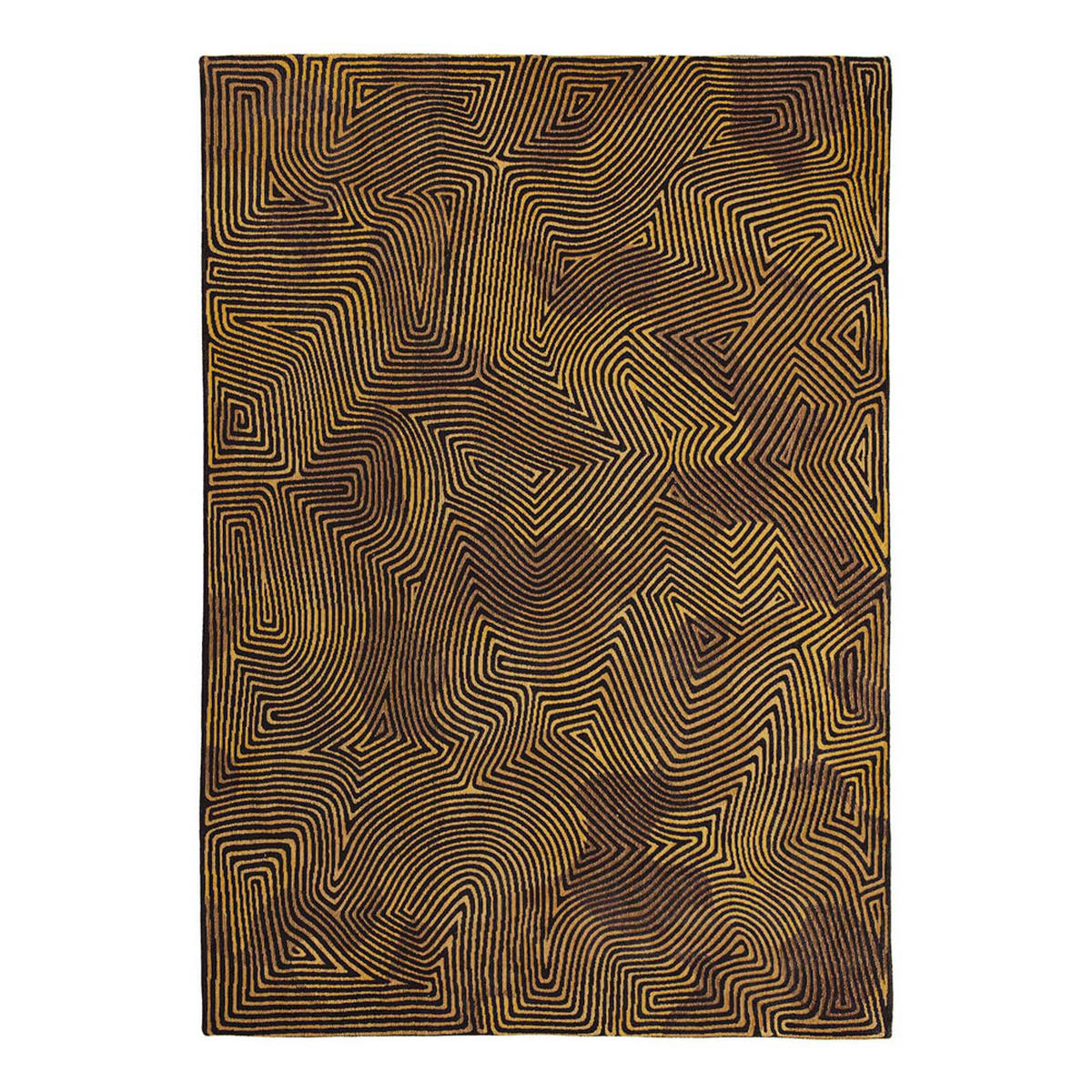 TEPPICH Black Gold Meditation 200/280 cm - Braun, Textil (200/280cm) - Louis De Poortere