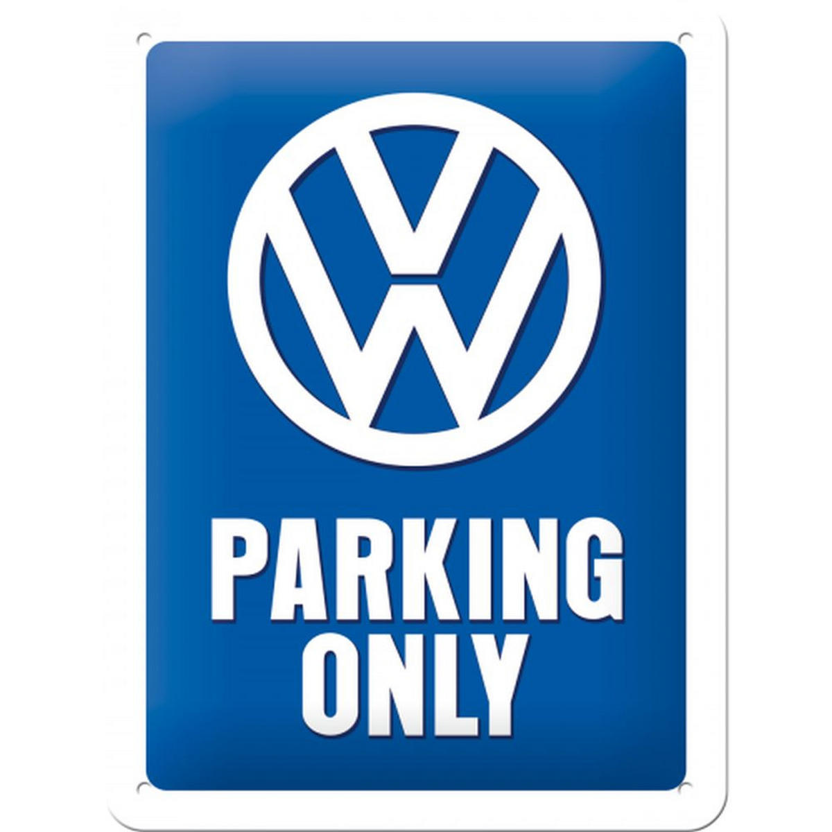 BLECHSCHILD 15/20 cm Volkswagen VW Parking Only - Multicolor, Metall (15/20/0.5cm) - Nostalgic-Art
