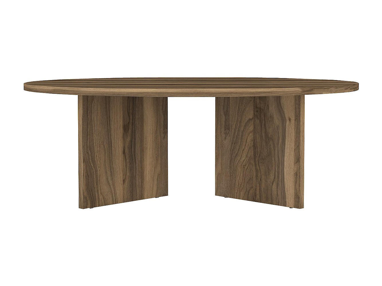 Vente-Unique Couchtisch Natur 90x31.4x90 cm