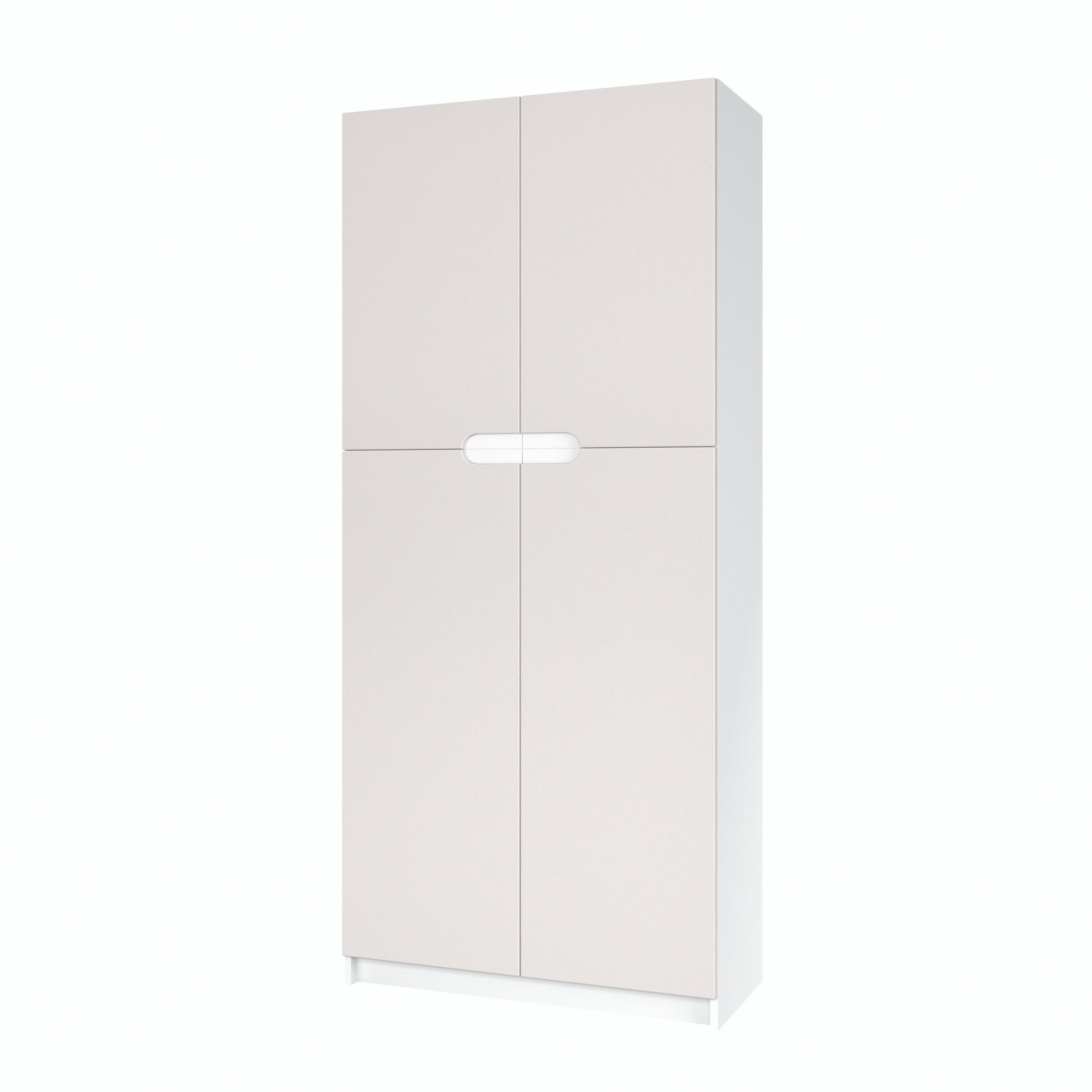 BÜROSCHRANK Logan Fronten in Cashmere - Kaschmir, Holzwerkstoff (82/184/37cm) - Vladon