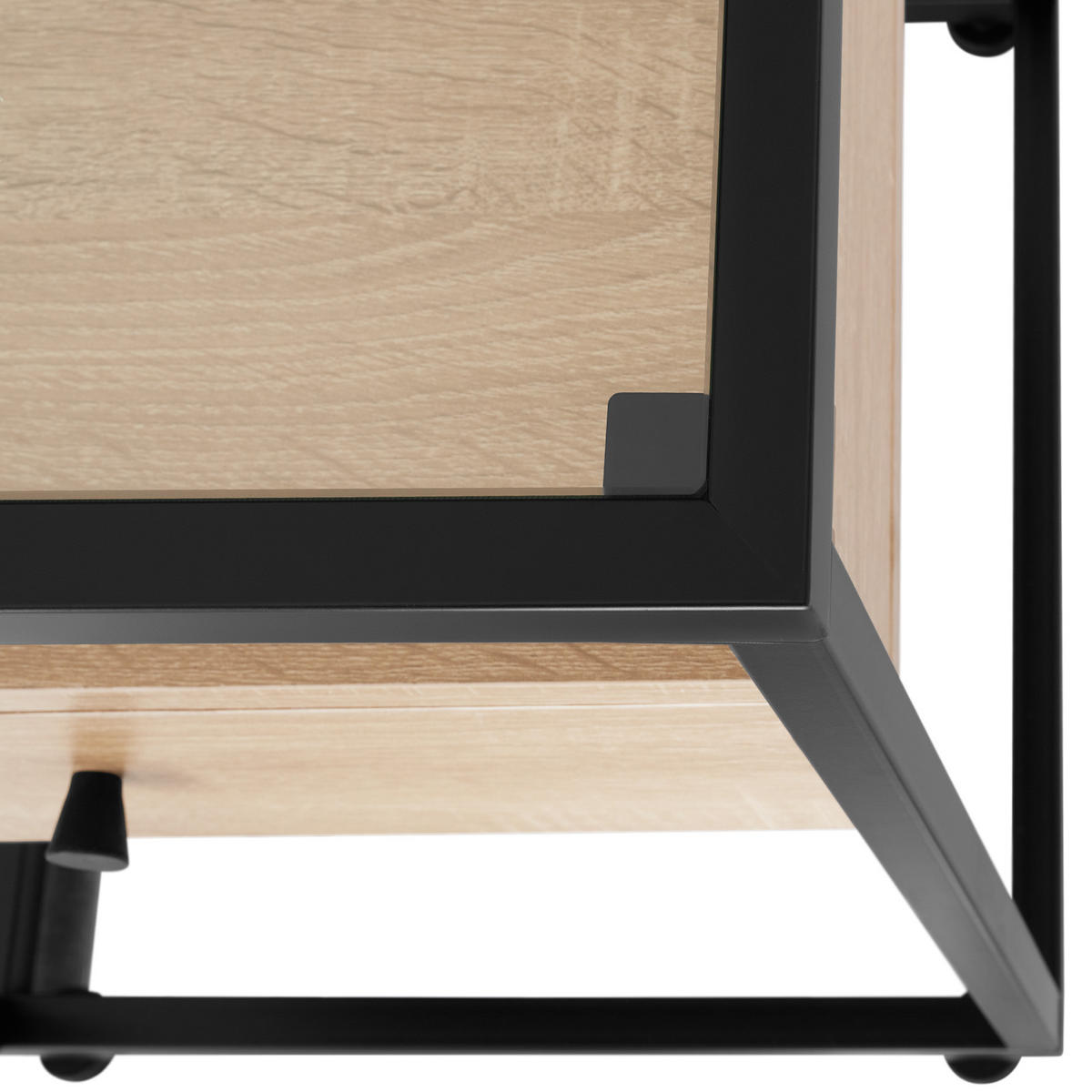 NACHTSCHRANK Preston,43 x 45 x 54,5 cm,Industrial Holz hell, Eiche Sonoma - Naturfarben, Holzwerkstoff (43/54.5/45cm) - tectake