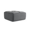 POUF Samt Stoff Grau - Dunkelgrau/Schwarz, Kunststoff/Textil (80/43/93cm) - Makamii