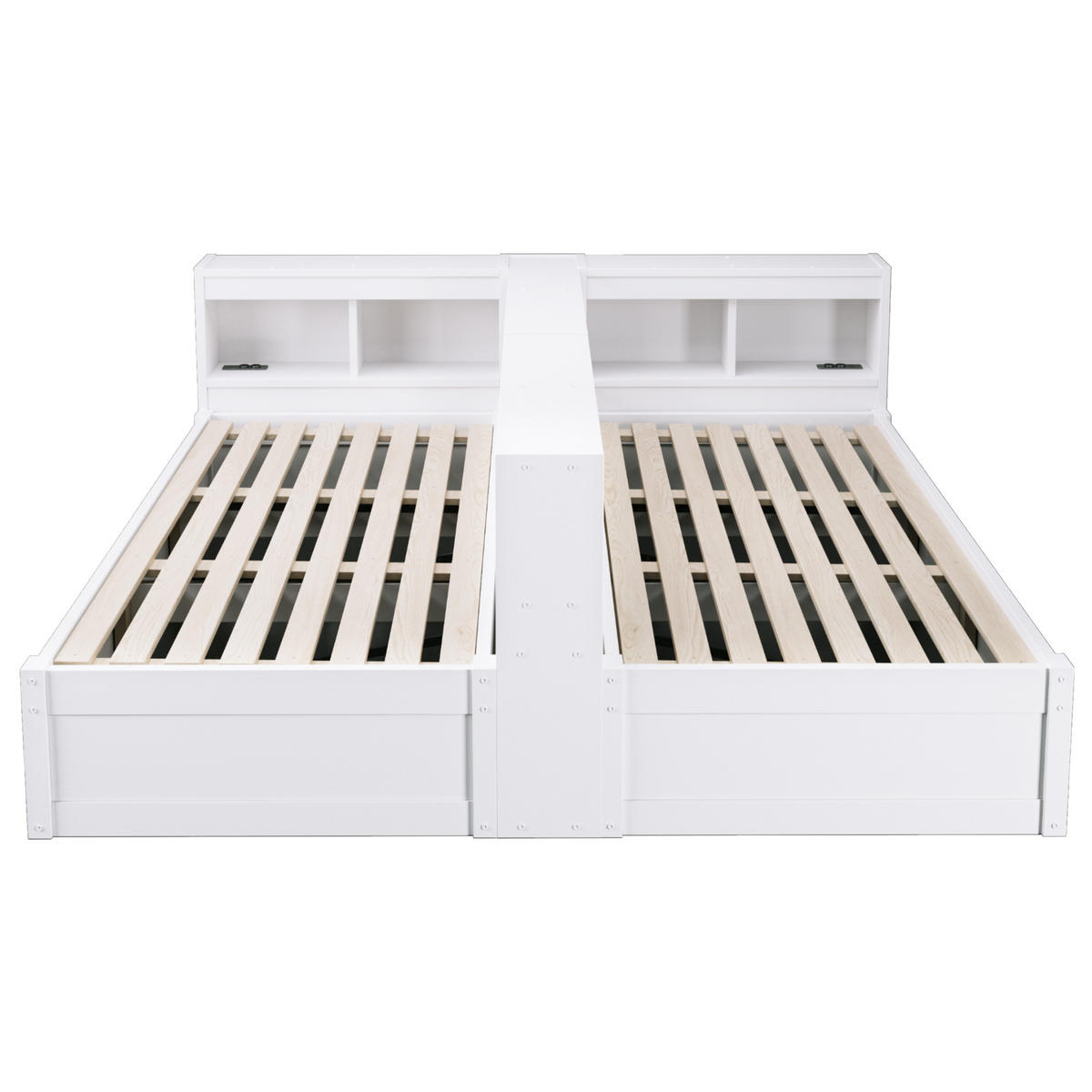 STAURAUMBETT 90/180/200 cm DE-32622 mit LED Weiß - Weiß, Holzwerkstoff (90/200cm) - ComfortXL