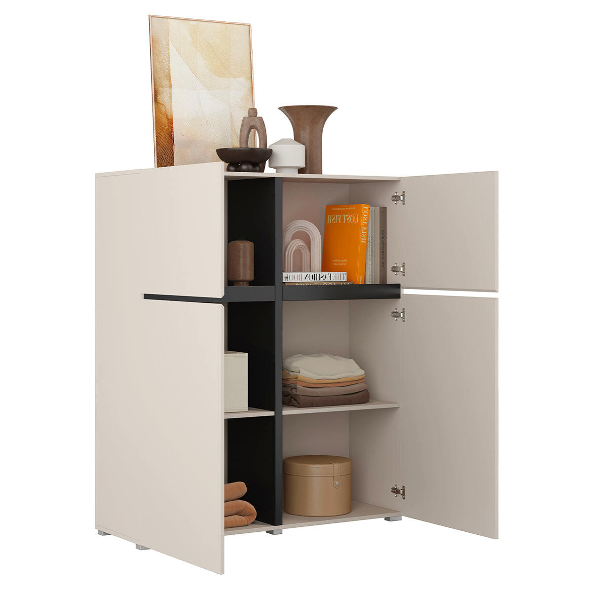 SIDEBOARD Lilia Kašmír - kašmírová, kompozitní dřevo (119/139/40cm) - Petits-meubles