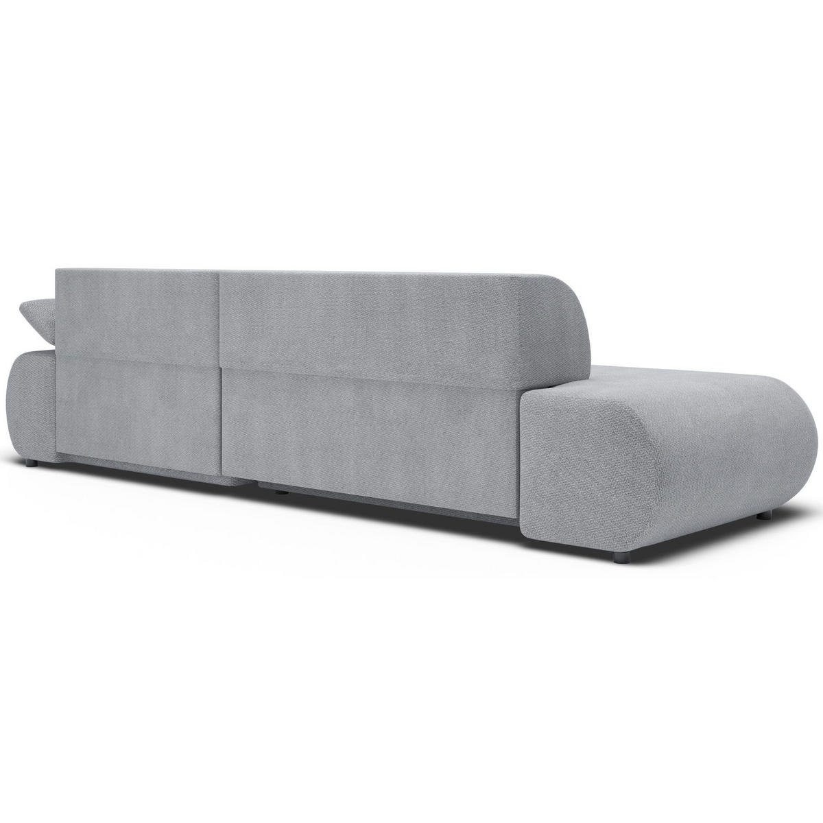 ECKSOFA Armone Grau Chenille - Schwarz/Grau, Kunststoff/Textil (173.5/286cm) - Selsey