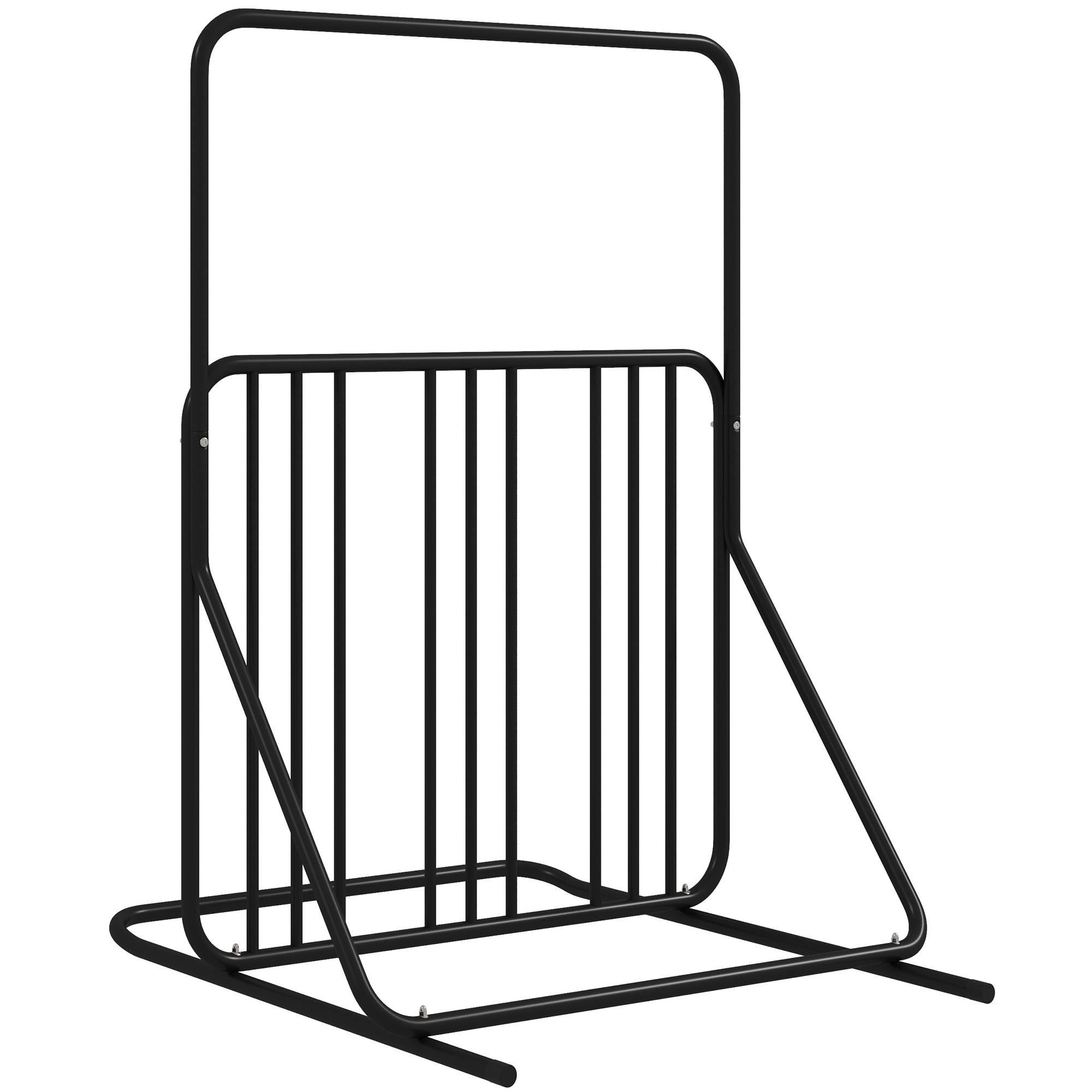 FAHRRADSTÄNDER für 4 Fahrräder Radständer Mehrfachständer beidseitig - Schwarz, Metall (92/130/102cm)