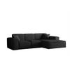 ECKSOFA Ottom Celes Premium Ascot Bukla - Schwarz, Holzwerkstoff/Textil (266/165cm) - Fun Möbel
