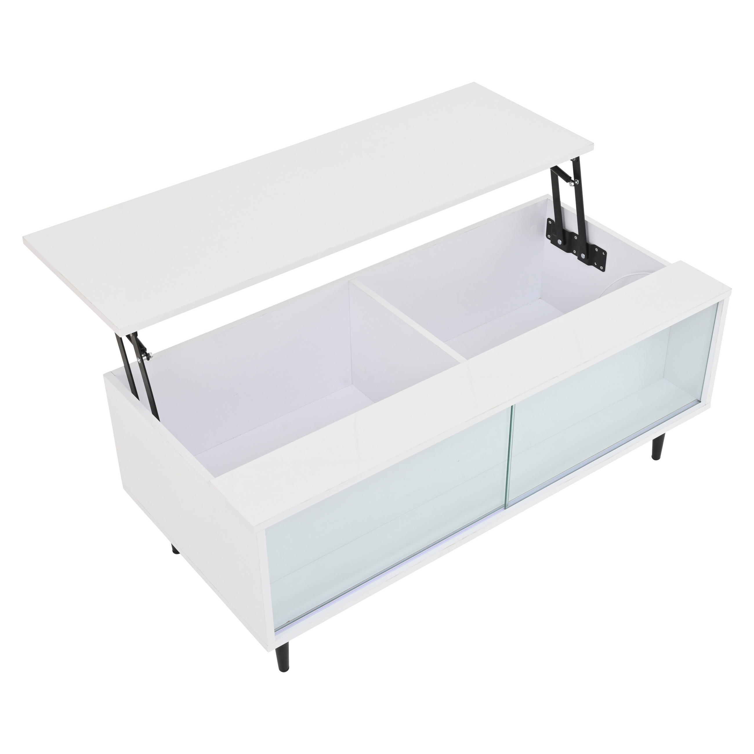 COUCHTISCH Weiß - Weiß, Holzwerkstoff (105/50/43cm)