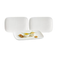 SERVIERPLATTEN Arena weiß 24 x 16 cm 3er Set - Weiß, Keramik (16/4/24cm) - Ritzenhoff Breker
