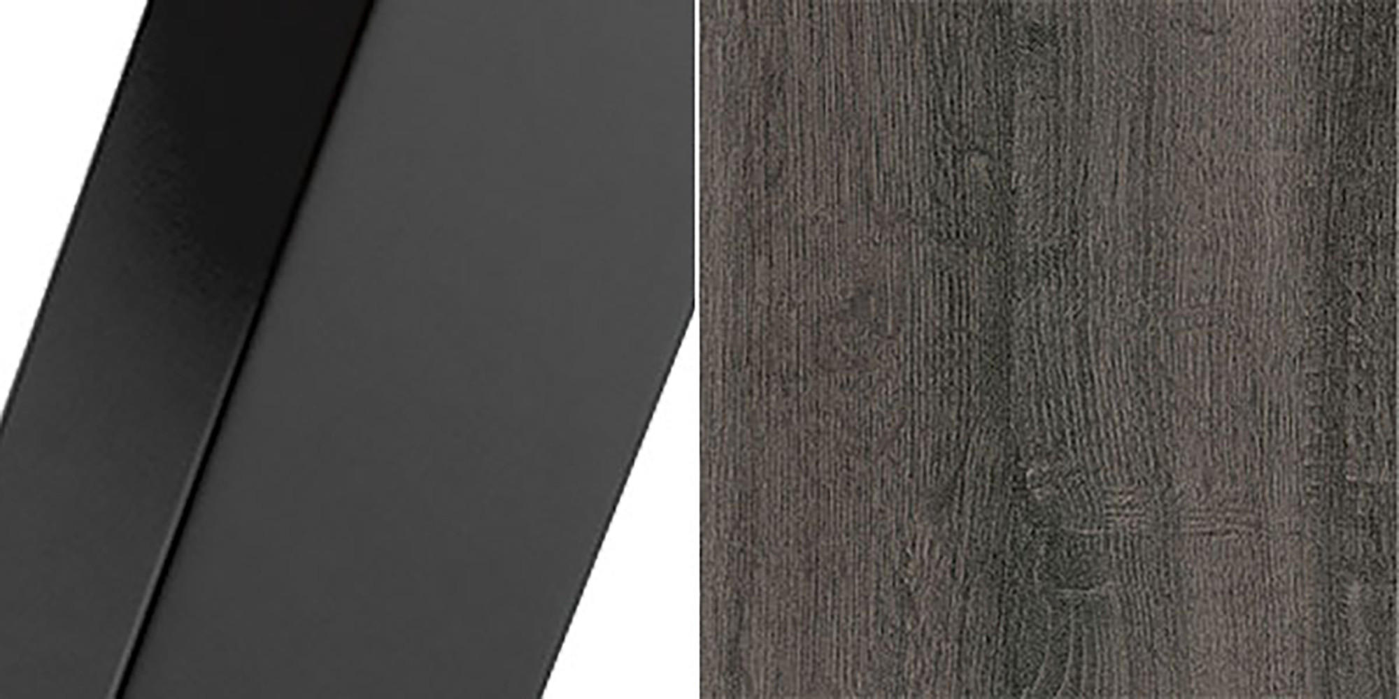 ESSTISCH Borte Sherman Eiche Anthrazit / Schwarz 100/138 / 100 / 76cm - Anthrazit/Schwarz, Holz/Holzwerkstoff (100/100/76cm) - Feldmann-Wohnen