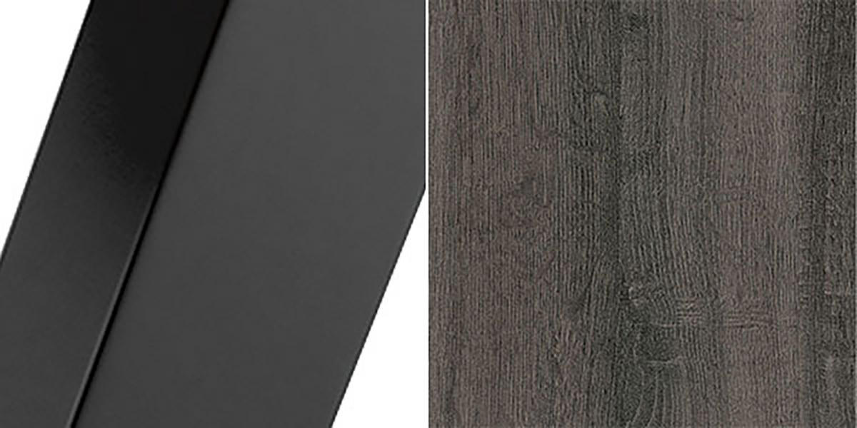 ESSTISCH Borte Sherman Eiche Anthrazit / Schwarz 100/138 / 100 / 76cm - Anthrazit/Schwarz, Holz/Holzwerkstoff (100/100/76cm) - Feldmann-Wohnen