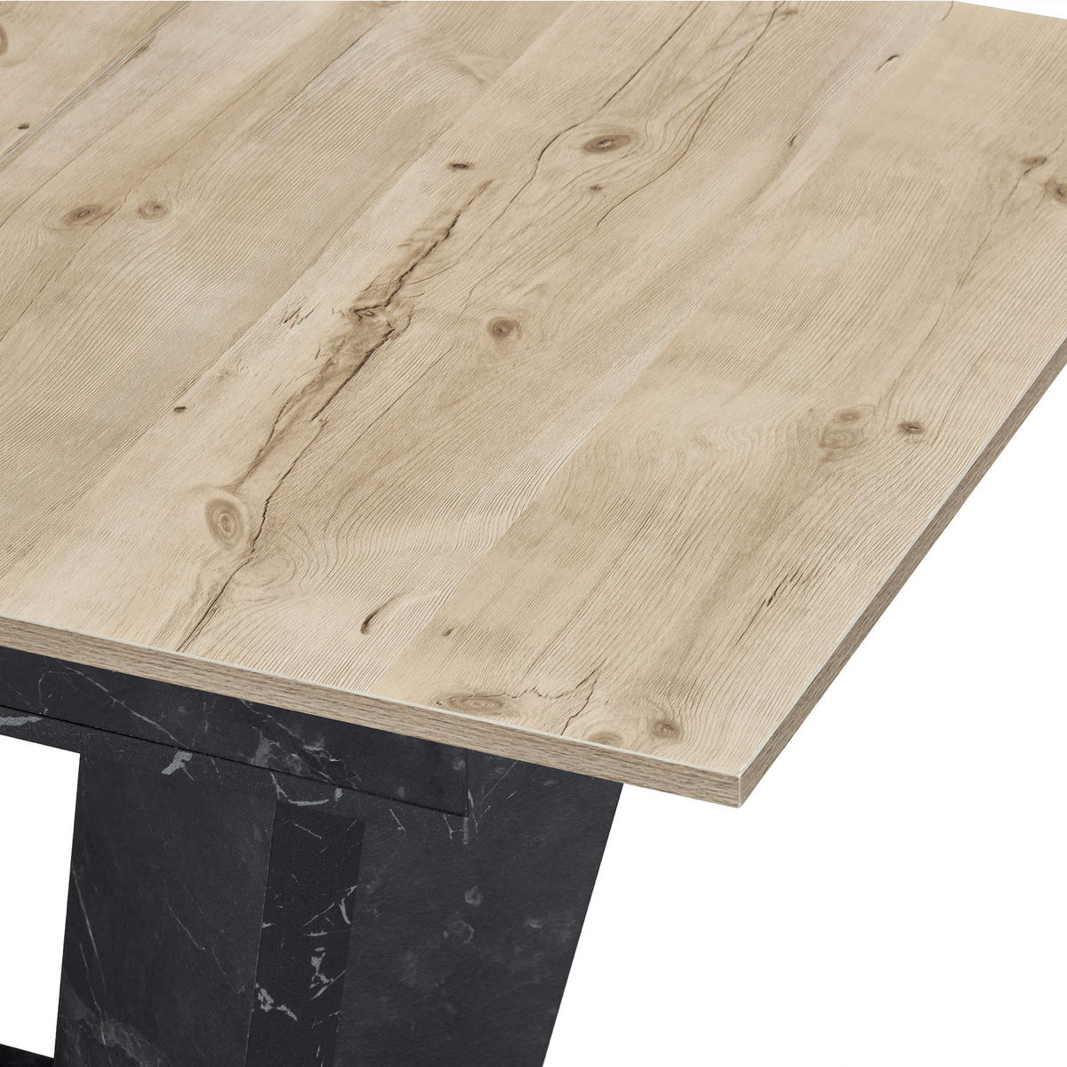 ESSTISCH WILLEM 120-160/80/76 cm - Anthrazit/Eiche San Remo, Holzwerkstoff (80/120/76cm) - B&D Home