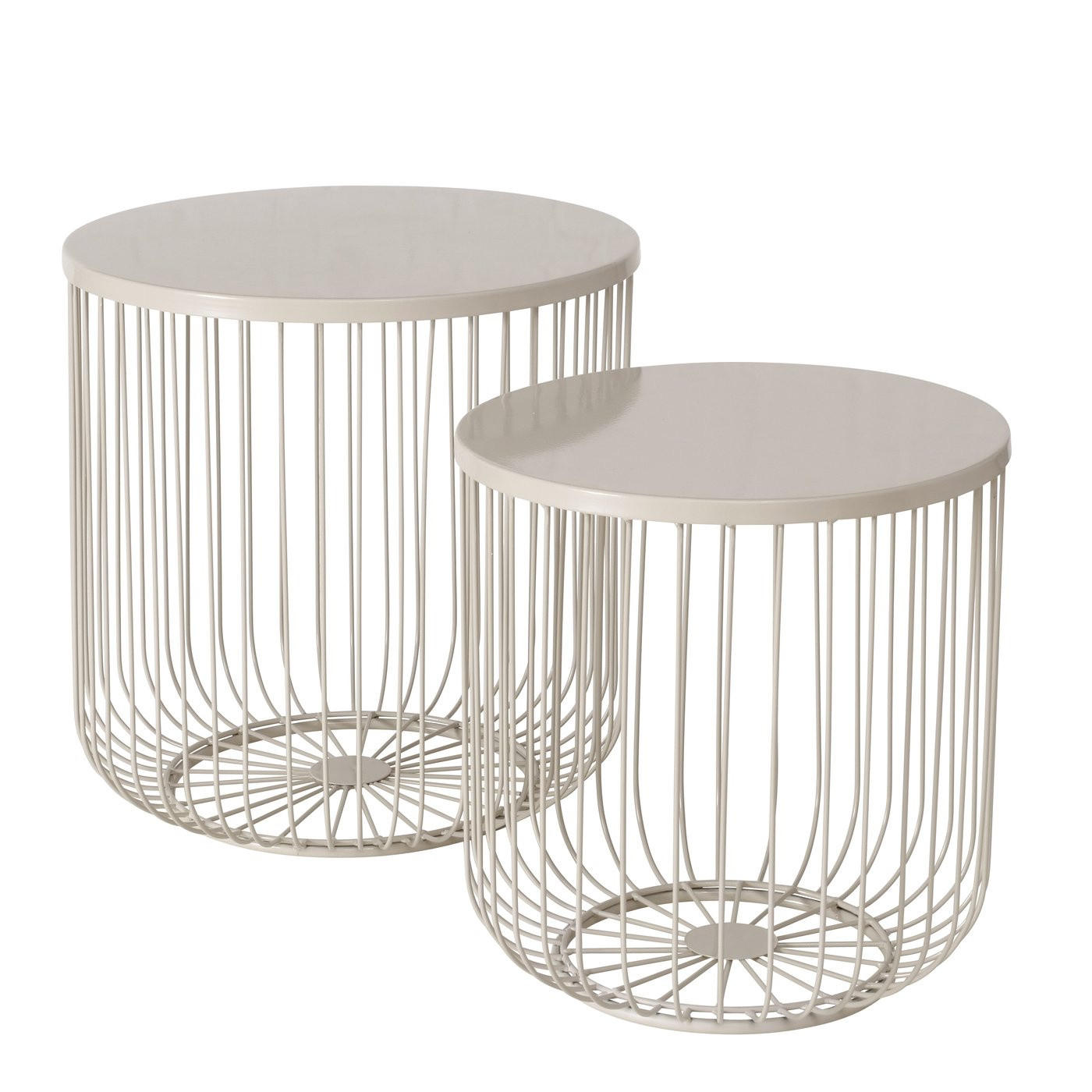 Boltze Home Metalltische Beige 45x47x45 cm