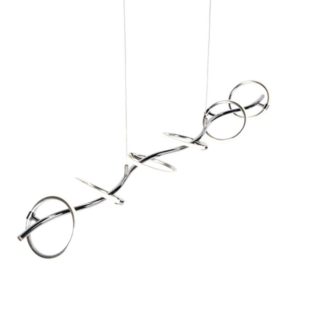 LED HÄNGELAMPE Chrom Silber - Silberfarben, Metall (115/17/150cm)