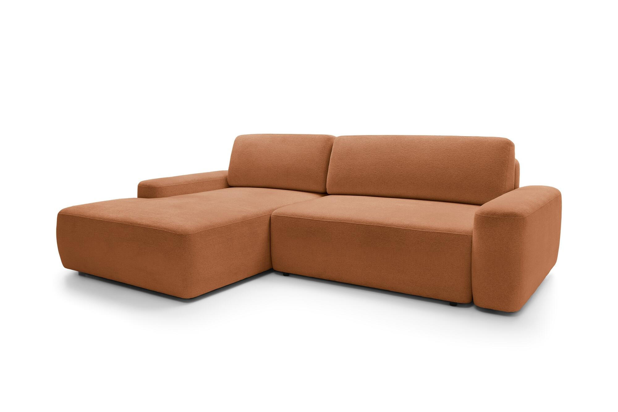 ECKSOFA BOULI Orange 264x162x82 cm - Orange, Textil (264/162cm) - FURNLUX