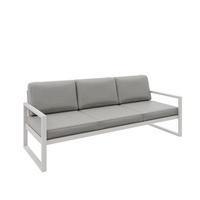 GARTENSOFA 3 Sitzer Madera 216x80cm, kaschmir, beige - Kaschmir/Beige, Kunststoff/Metall (216/86/80cm) - Margaret Hadas24