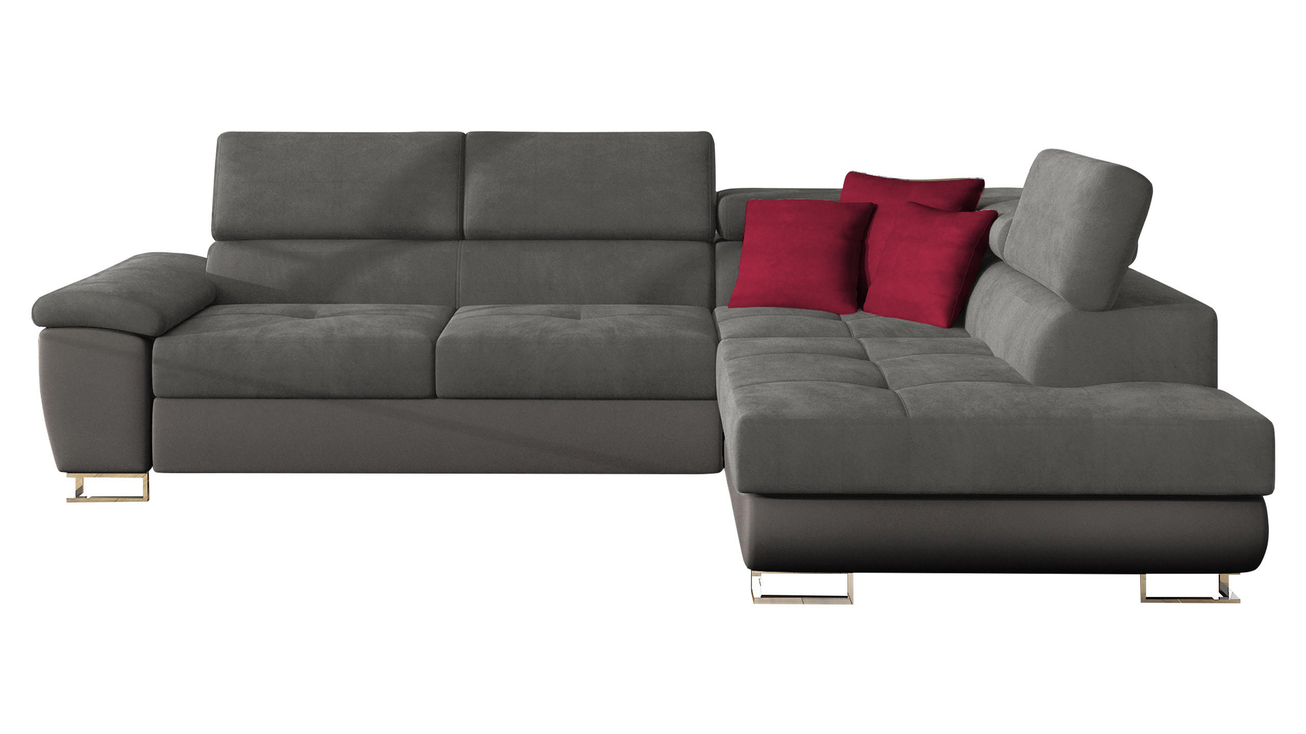 ECKSOFA Cotere, Seite: Rechts - Dunkelgrau, Holz/Textil (270/202cm) - MIRJAN24