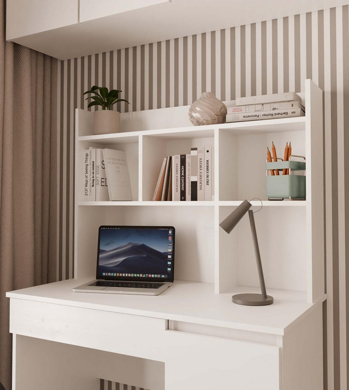 SCHREIBTISCH Weiß 98/146/52 - Weiß, Holzwerkstoff (52/98/146cm) - RAUMHIRSCH FURNITURE