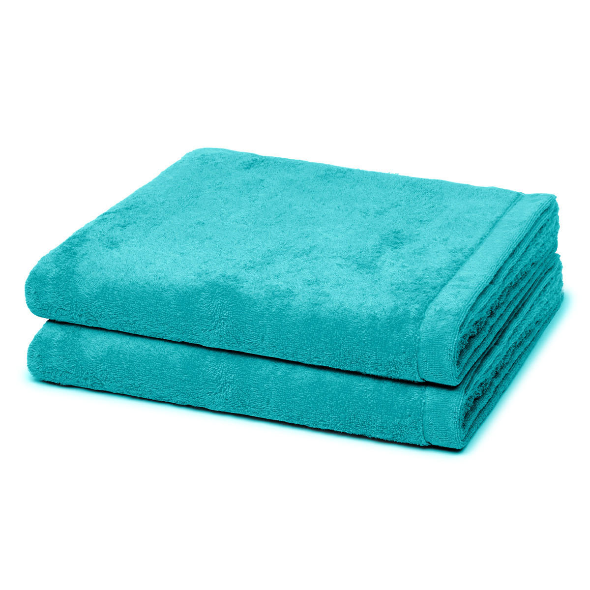 DUSCHTUCH Lifestyle 2er-Set - Türkis, Textil (70/140cm) - Cawoe