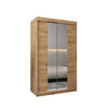 SCHWEBETÜRENSCHRANK 200/120/62 2-türig - Silberfarben/Eiche Artisan, Holz/Kunststoff (120/200/62cm) - MÖBEL KRYSPOL