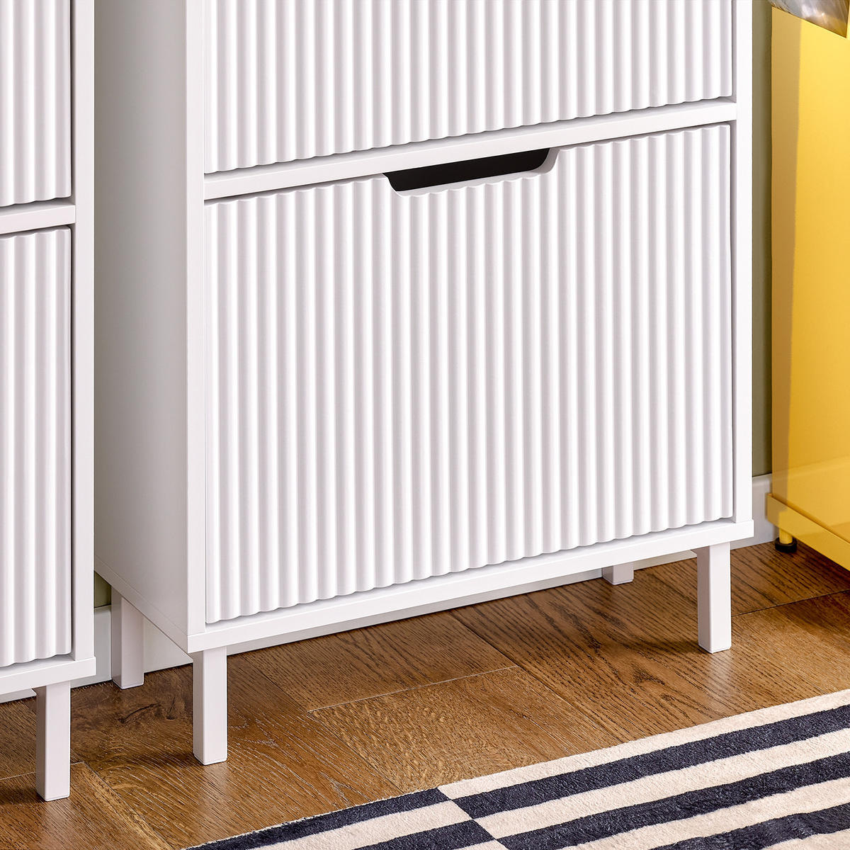 SCHUHSCHRANK Weiß - Weiß, Holzwerkstoff/Metall (50/130/19cm) - SoBuy