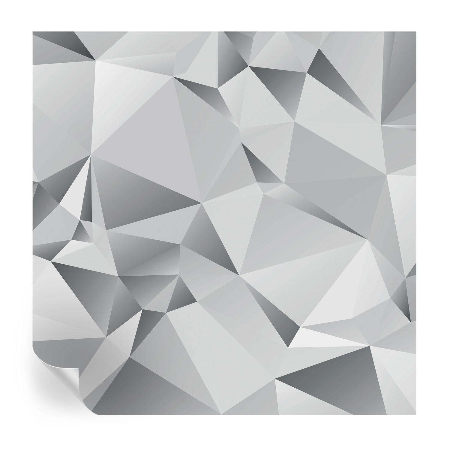 FOTOTAPETE 250x250 cm - Abstrakte Geometrie - Weiß, Textil (250/250cm) - Wallfluent