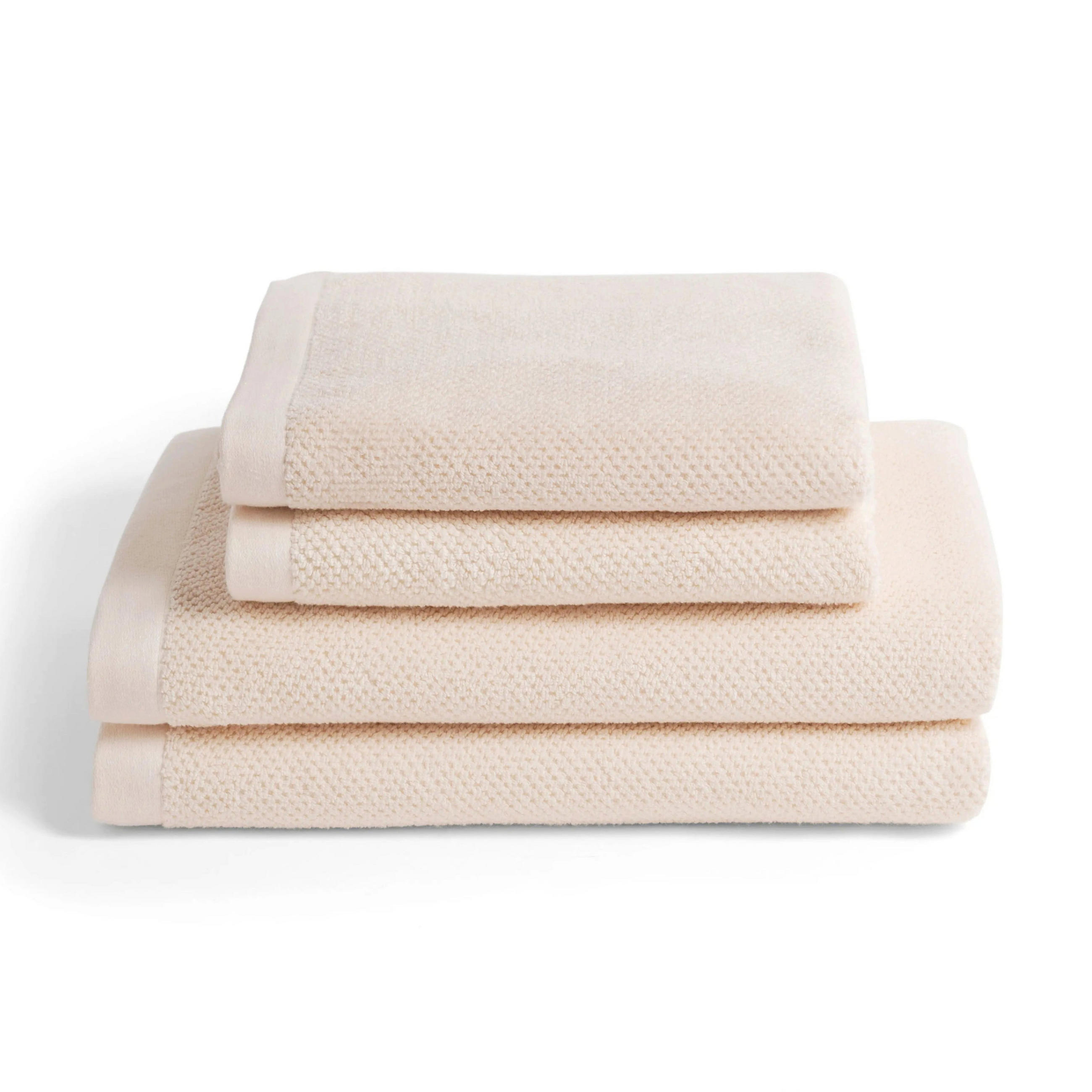 4ER Set Spa Creme 2x Duschtuch + 2x Handtuch - Creme, Textil (50/100cm) - Herzbach Home