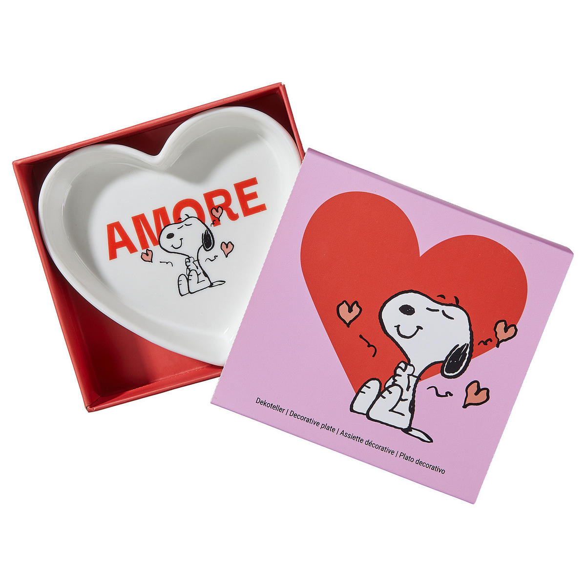 DEKOTELLER Peanuts Herz Amore - Weiß, Keramik (2cm) - Butlers