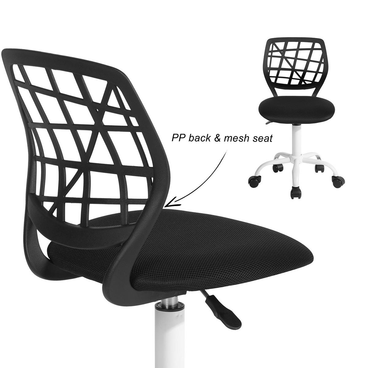 DREHSTUHL Schwarz - Schwarz/Weiß, Metall (38/85/39cm) - Urban Meuble