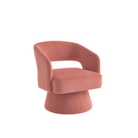 SESSEL 360° drehbar mit Samtbezug, DE-42342, Rosa - Pink, Holzwerkstoff (66/75/68cm) - ComfortXL