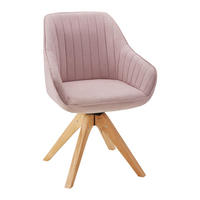 ARMLEHNSTUHL Leonie Rosa Webstoff Drehbar Gepolstert - Rosa, Holz (60/84/61cm) - Bessagi Home