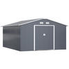 GERÄTEHAUS Geräteschuppen Gartenschrank Geräteschrank Metall Kohlegrau - Grau, Metall (340/200/386cm) - Outsunny