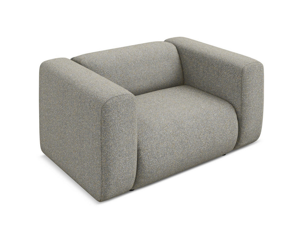 SESSEL Strukturstoff Stoff Beige - Beige/Schwarz, Kunststoff/Textil (137/70/89cm) - Makamii