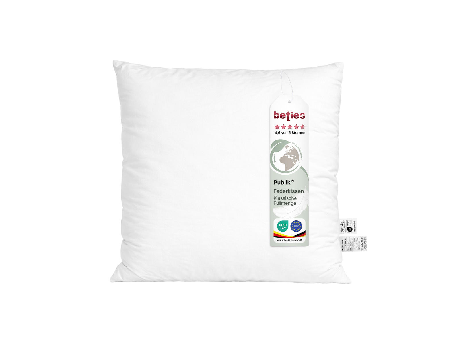 FEDERKISSEN Publik 50/50 cm - Creme, Textil (50/50cm) - beties Heimtextil