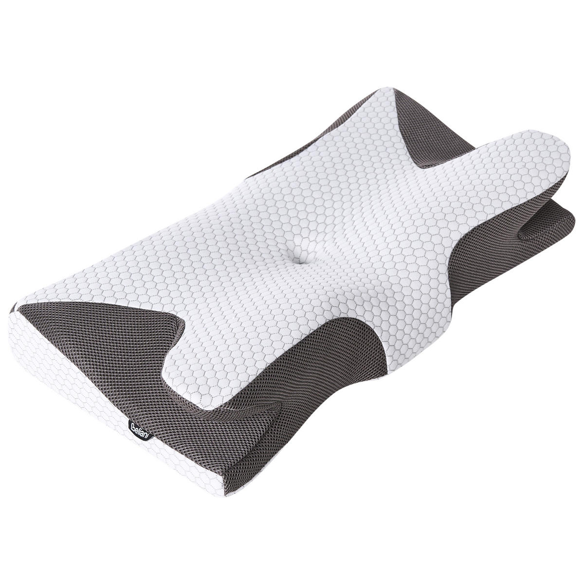 KOPFKISSEN Weiß 64/34 cm Sinai - Schwarz/Weiß, Textil (64/34cm) - Beliani