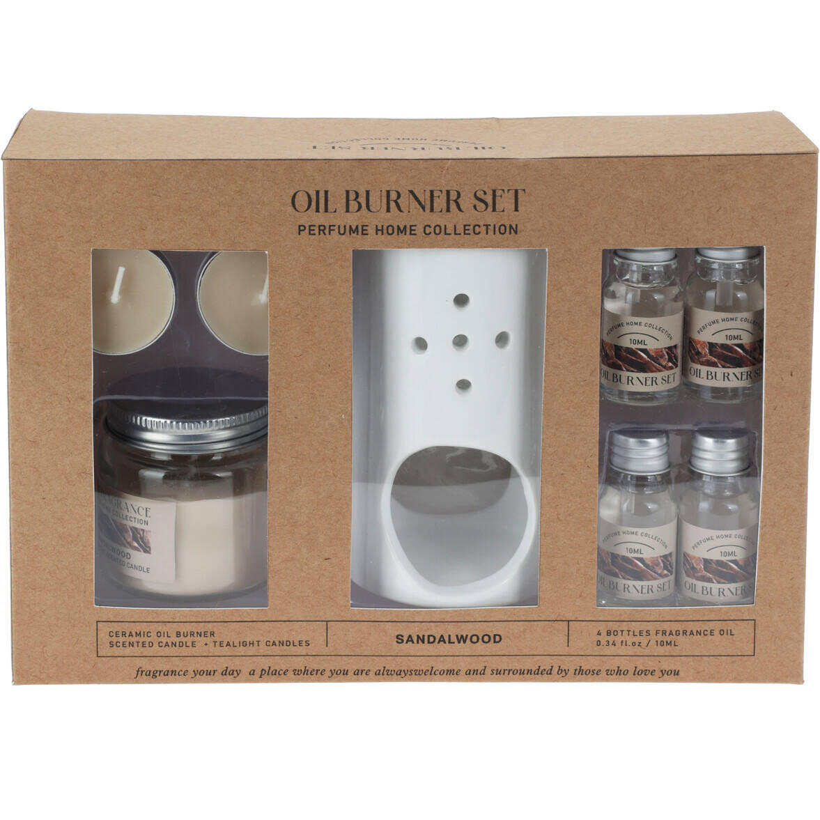 DUFTSET Kamin Sandelholzbaum - Weiß, Keramik (7.5/17.6/25.5cm) - Home Styling Collection