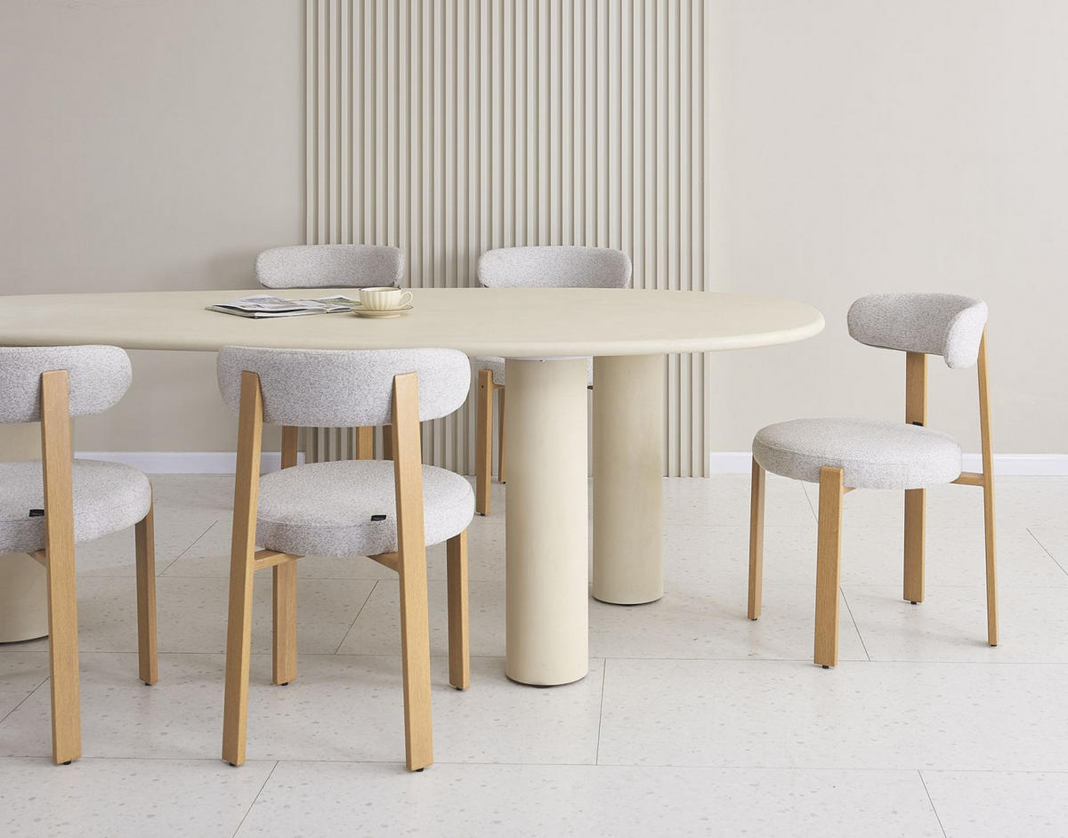 ESSTISCH Innations Mikrozement-Optik 230 x 120 cm - Taupe, Holzwerkstoff (120/230/76cm) - Selsey