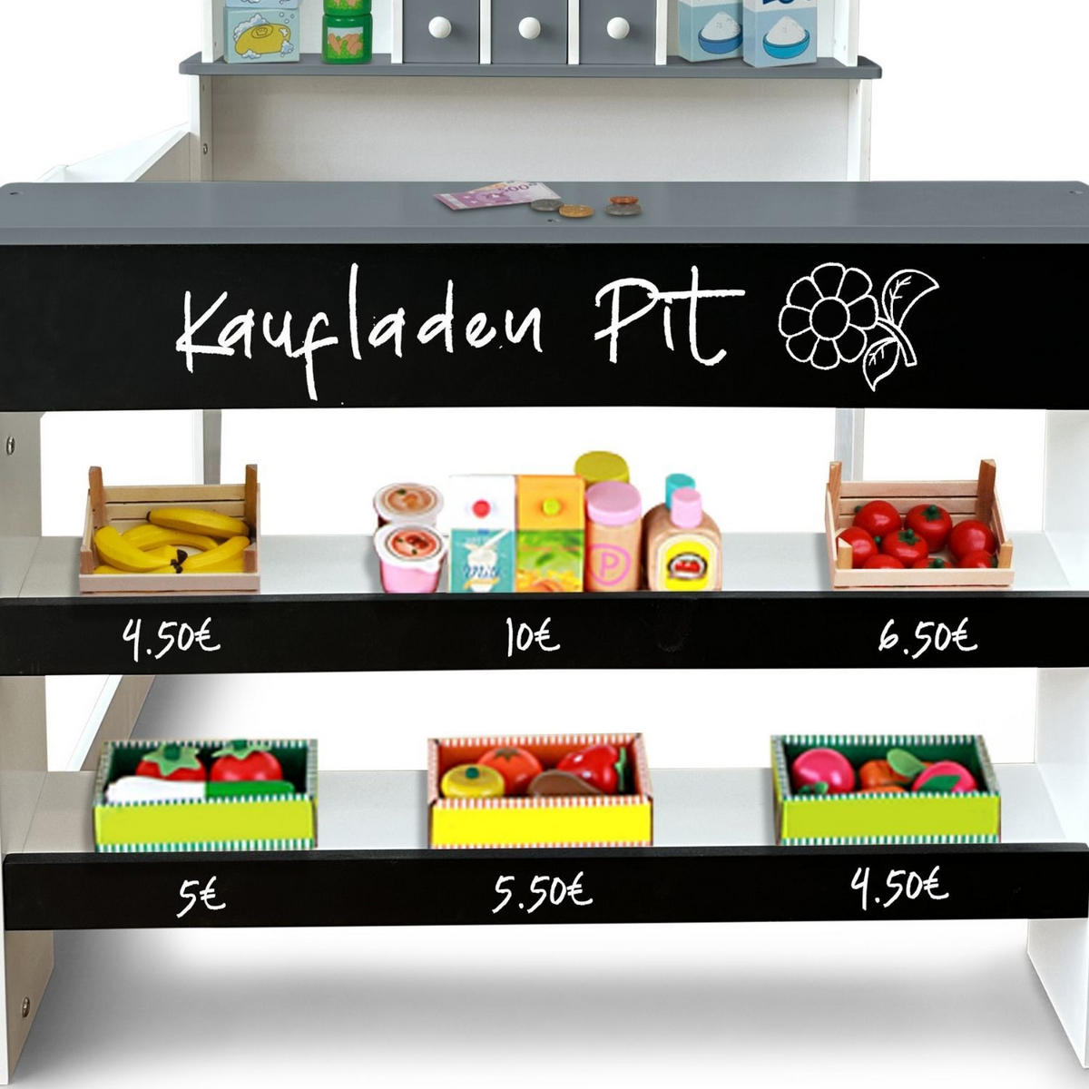 KAUFLADEN PIT in Grau Holz - Grau, Holzwerkstoff (93/120/96cm) - Coemo