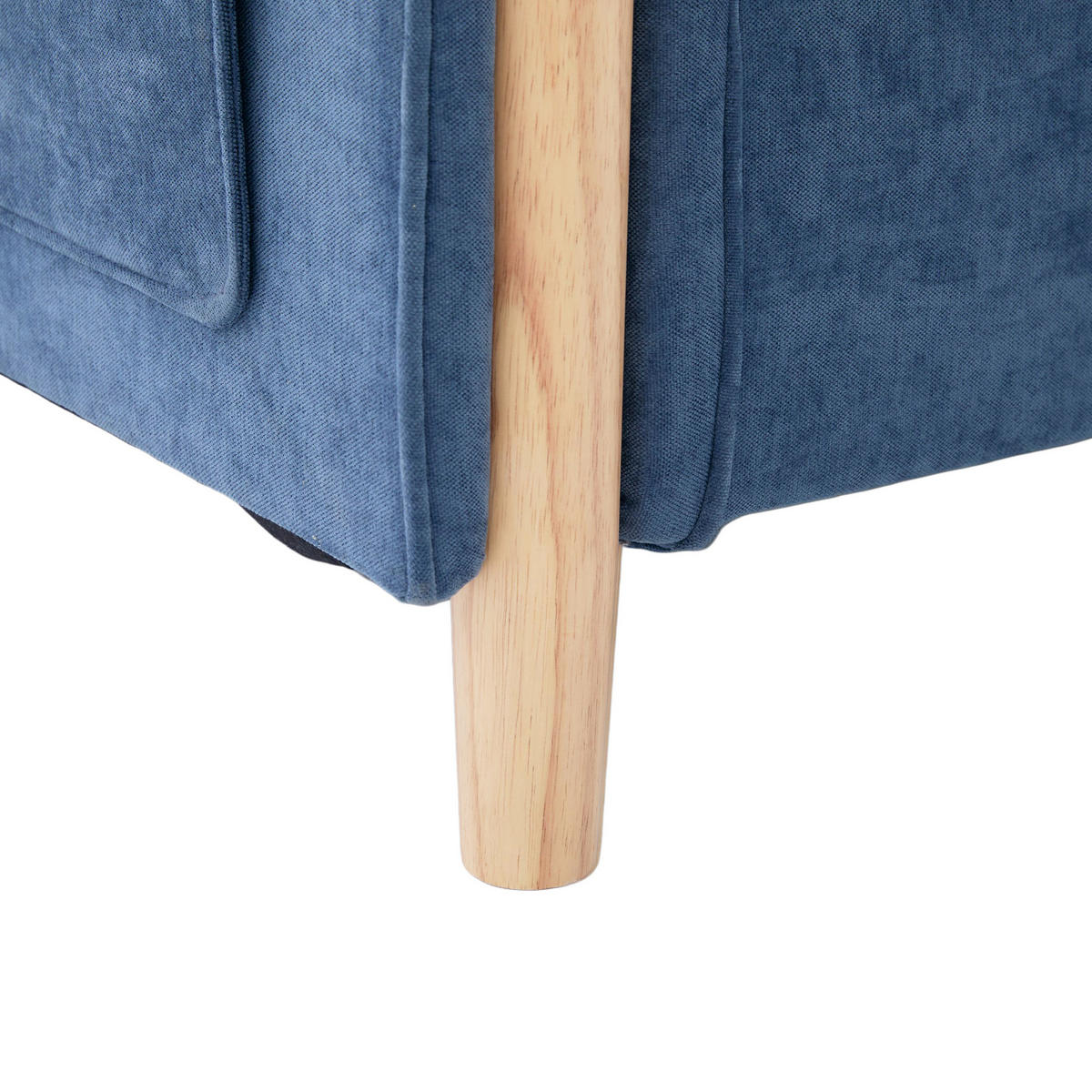 SOFA-SET U-Form mit Stauraum 261 cm Chenille Blau 4-Sitzer - Blau, Holz (77/86/261cm) - Meubliv