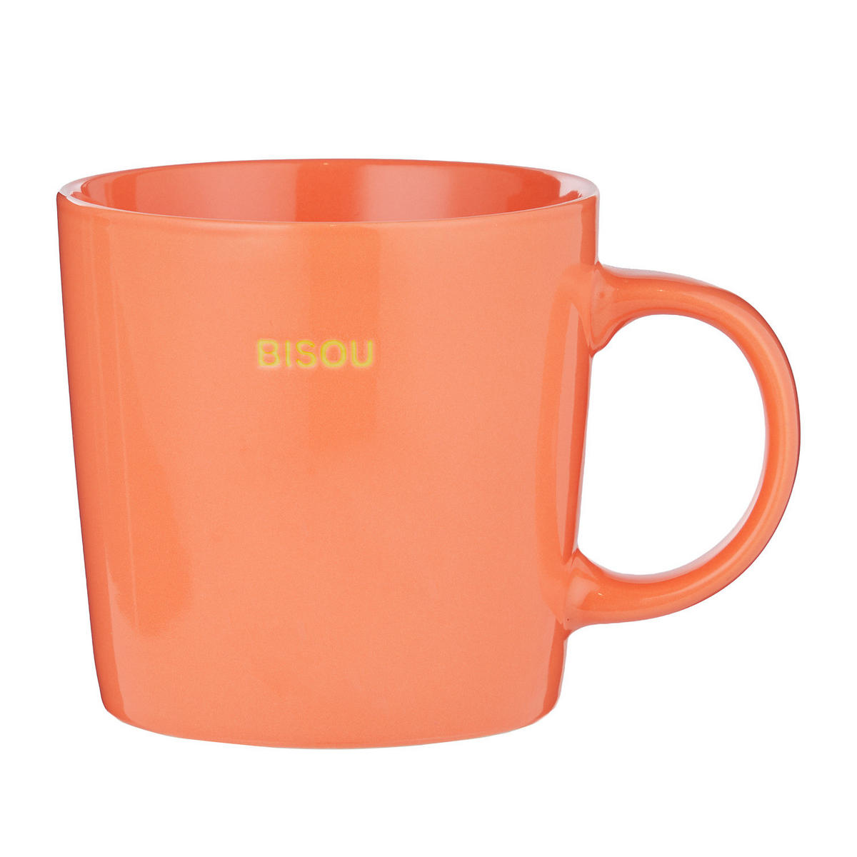 TASSE (6er-Set) Good Vibes Bisou - Orange, Keramik (0.4L) - Butlers