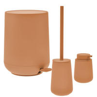 BAD ACCESSOIRES SET Nova ONE 3tlg. mandarine (orange) - Orange, Kunststoff (23/29/23cm) - Zone Denmark