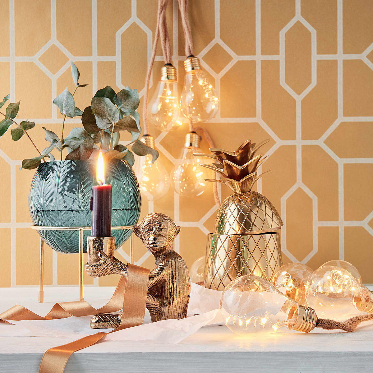 KERZENHALTER Le Singe - Goldfarben, Metall (6/13/16cm) - Butlers