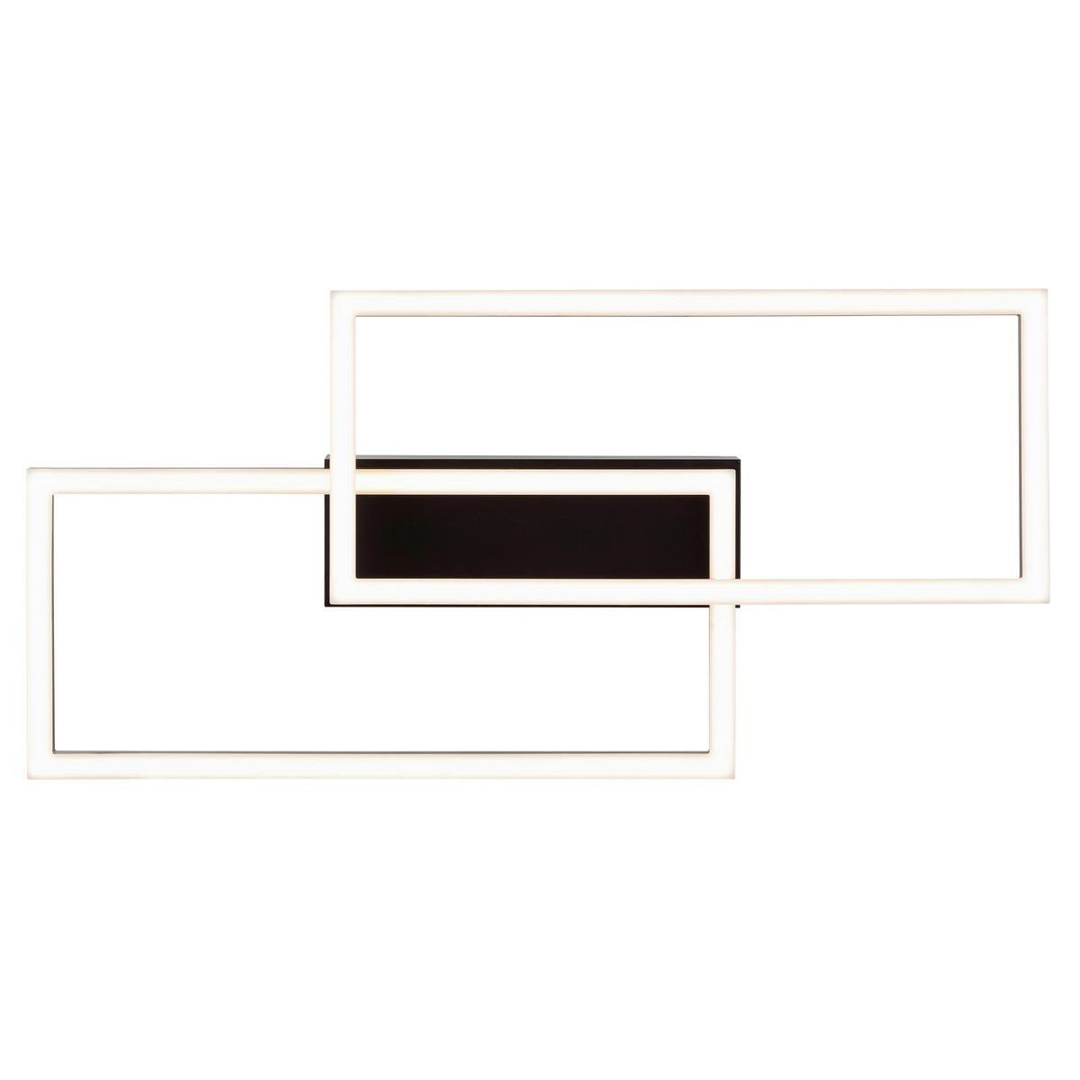 LED DECKENLEUCHTE Jorvic Schwarz 29/60/8 cm - Schwarz, Kunststoff (29/60/8cm) - Brilliant