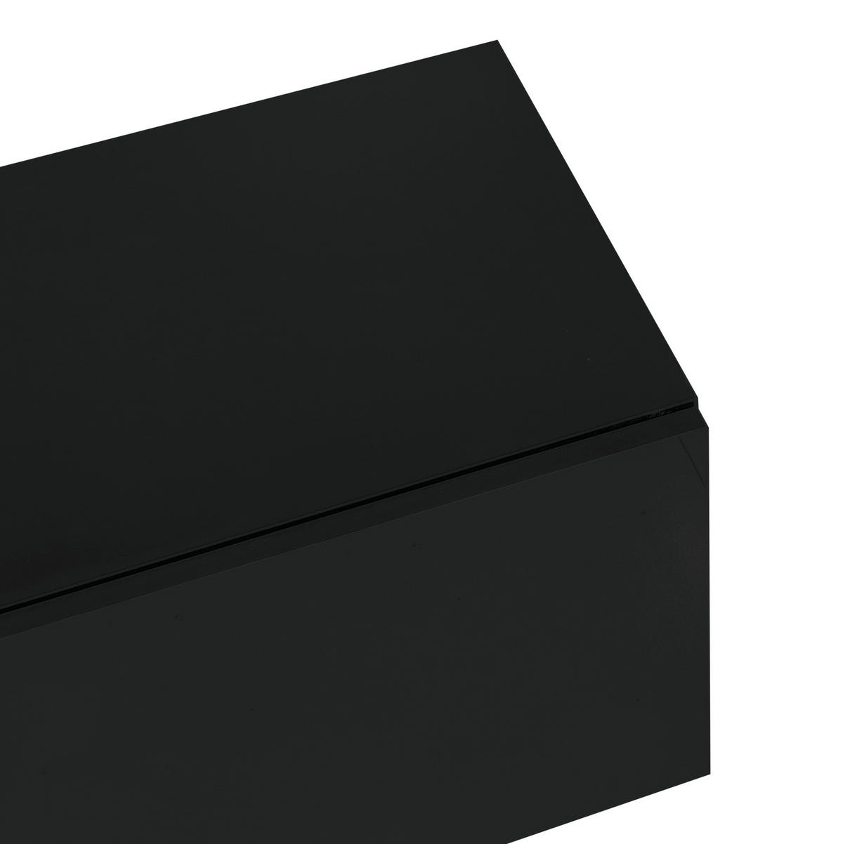 TV-ELEMENT mit Couchtisch - Kombination 2er-Set Schwarz mit Goldakzenten - Schwarz, Holzwerkstoff (170/46/35cm) - OKWISH