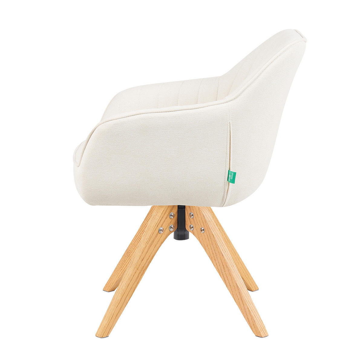 ARMLEHNSTUHL Mika-Finn 2er-Set - Honigeiche/Creme, Eichenholz/Holz (60/82/61cm) - DUBI Möbel